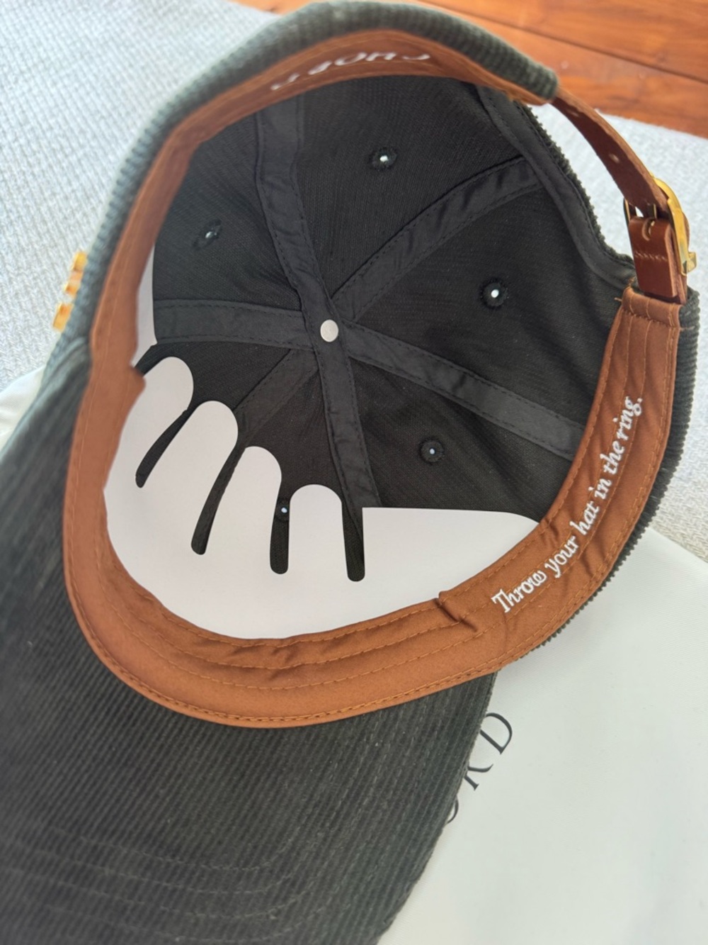 Chord Dark Green Corduroy Baseball Cap - Picture 3 of 5